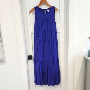 J Jill Sleeveless Blue Maxi Dress